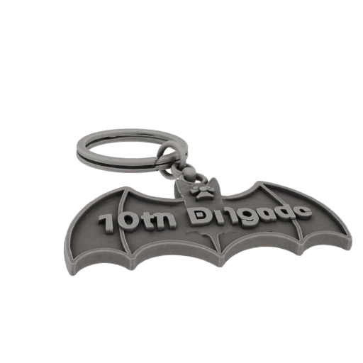 Bat Keychain with "10 Brigade" Inscription