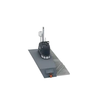Submarine on a Dock