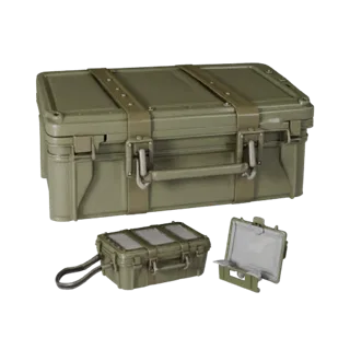 High Poly Military Style Storage Bin 3D Hero Asset