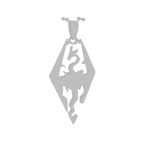 Dragonborn Pendant 3D Model
