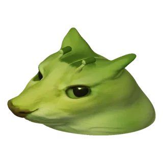 Grumpy Green Cat 3D Model