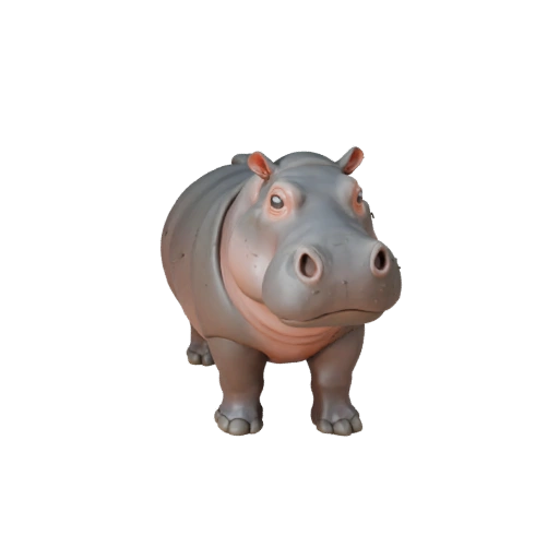 Modelo 3D de Hipopótamo de Alto Poligonaje - Recurso STL Detallado para Impresión