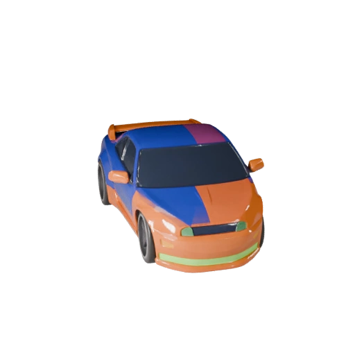 Modello 3D Crossover Cartone Animato per Giochi Stilizzati Asset PBR