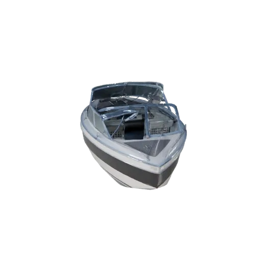 High Poly Vintage Speedboat 3D Model for Studio Renders