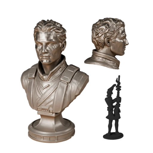 Druckbare Sci-Fi Historische Büste | STL Druck-Asset-Paket