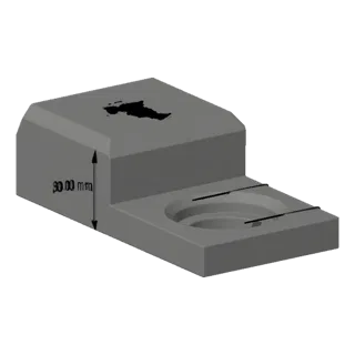 Precision Machined Part with Measurement Markings