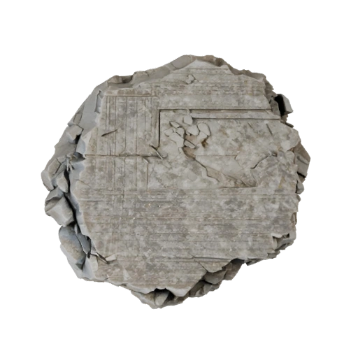 Стилизованный набор разбросанных разрушенных каменных плит 3D для игровых уровней