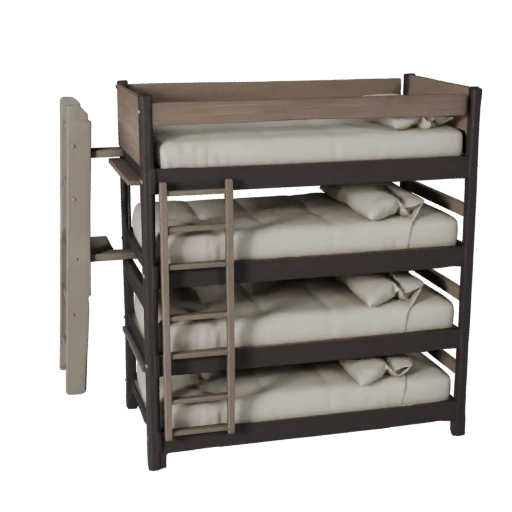 Storage Bunk Bed 3D Game Asset for Realtime Levels