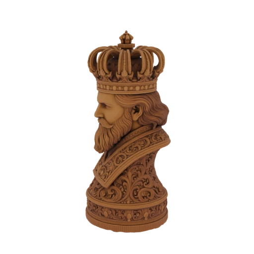 King Chess Piece Bust 3D Model