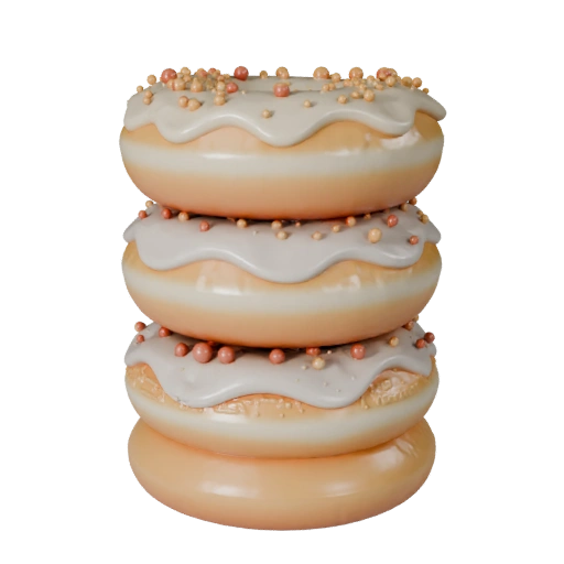Pile de Donuts Glacés Modèle 3D STL pour Imprimantes Résine