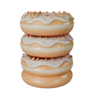 Glazed Donut Stack STL 3D Asset for Resin Printers