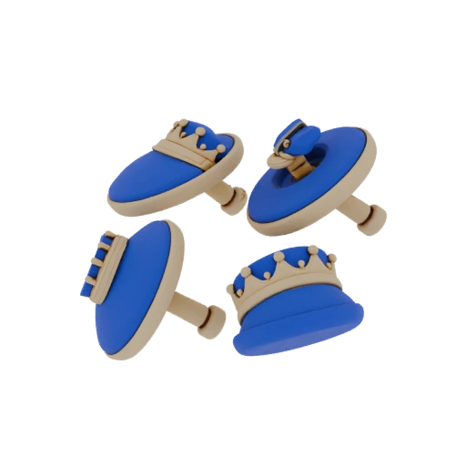 Detallado Gem Set Formal Button 3D Asset para Estudio
