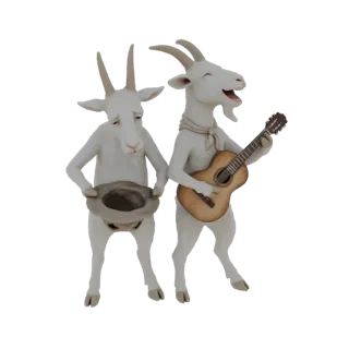 Singing and Begging Goats 3D Model