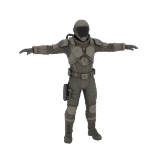 Industrial Sci-Fi Space Suit 3D Model