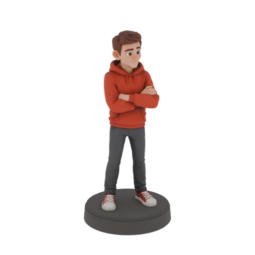 Young Man in Hoodie 3D Model