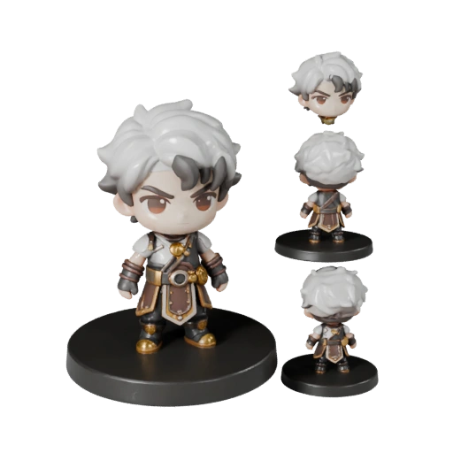 Figurina Chibi Studio | Pacchetto Asset per Rendering di Marketing