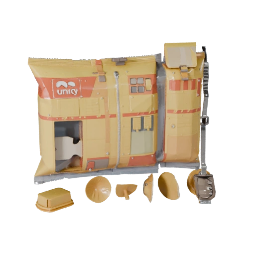 Sac de chips emballé - Asset temps réel 3D pour niveaux de studio