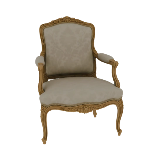 Ornate Louis XV Armchair 3D Model