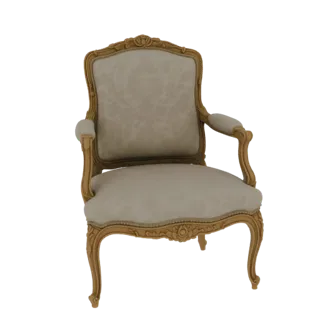 Ornate Louis XV Armchair 3D Model