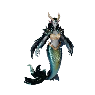 Low Poly Mermaid 3D Model - Unity Game Asset with FBX | Royalty-Free