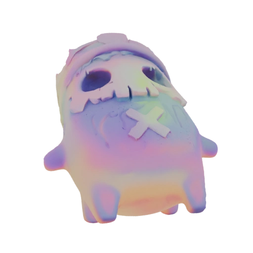 Holographic Skull Creature 3D Model