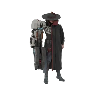 Sci-Fi Gunslinger with Robotic Arm