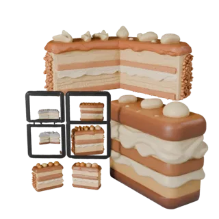 Celebration Layer Cake 3D Web Asset for Online Use