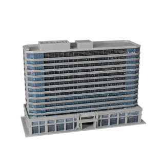Printable Office Building STL 3D Model - Scale Asset