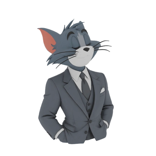 Dapper Tom Cat 3D Model