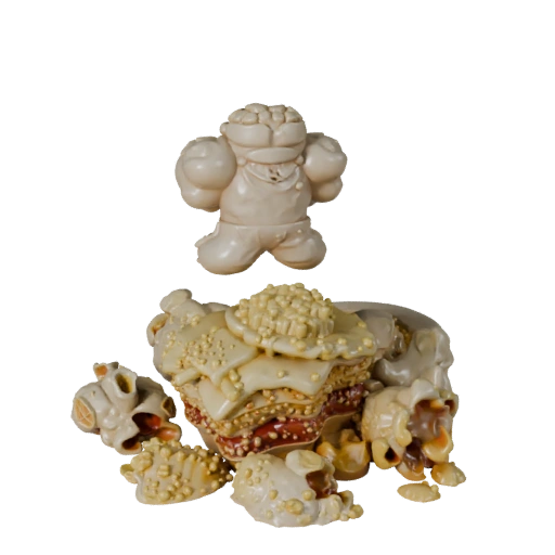 High Poly Popcorn 3D Asset for Hero Cinema Renders
