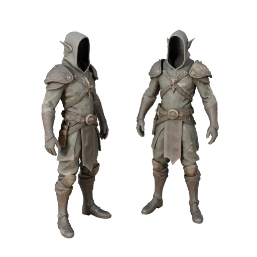 Personnage 3D de Druide Arcanique Fantastique, vue du moteur, atout prêt pour Unreal Engine avec pose debout et PBR