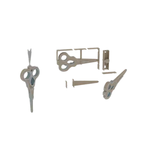 Articulated Barber Scissors 3D Model