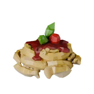 Restaurant Pasta Plate 3D Asset for Realtime Levels
