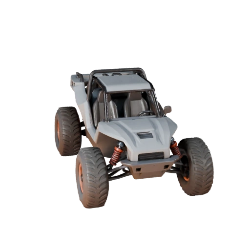 Buggy de Rally en el Desierto Modelo 3D para Unity - Juego Poligonal Bajo