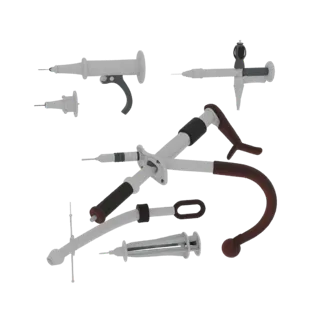 Surgical Style Syringe Model 3D AR Asset for WebGL