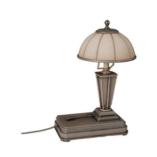 Art Deco Tischlampe 3D-Asset für kinematografische Renderings