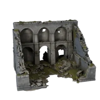 Overgrown Aqueduct Ruin 3D Model for Blender Scenes