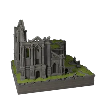 Ruined Chapel Diorama Unity 3D Asset for Realtime Builds
