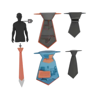 Printable Tie STL 3D Asset for Resin and FDM Print
