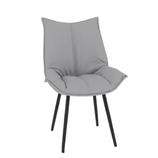 Modern Grey Padded Dining Chair
