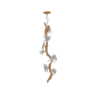Whimsical Bird Branch Chandelier 3D Model