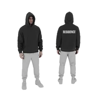 Dark Gray Hoodie and Jogger Set 3D Model