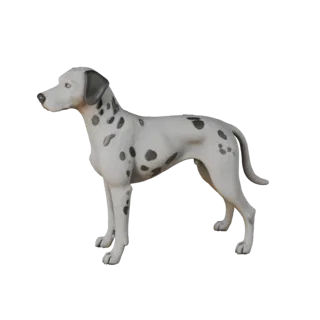 High Poly Dalmatian Dog 3D Model - Detailed STL Asset for Printing