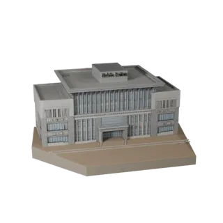 Pavillon Public Stylisé Modèle 3D - Asset de Jeu pour l'Architecture