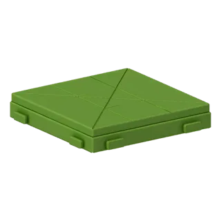 Piattaforma Geometrica Verde con Linguette Interbloccanti