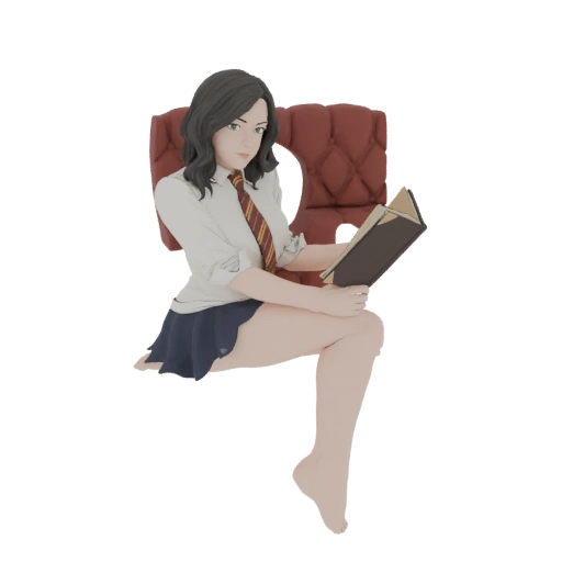 Young Witch Reading a Book