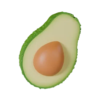 Avocado Half STL 3D Asset for Print Hobby Builders