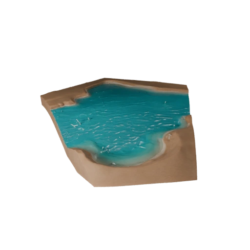 Scène de lagon jungle, actif 3D Unreal pour builds temps réel