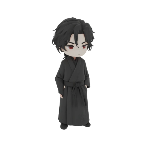 Chibi Black Kimono Figure