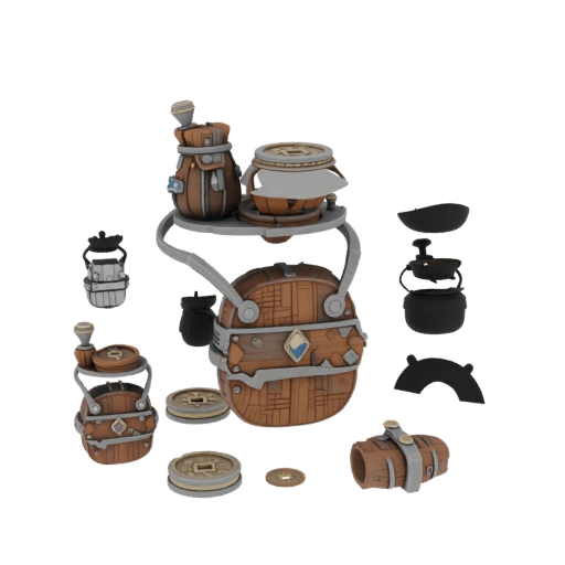 Fantasy Münzbeutel 3D-Asset für Hobby-STL-Druck